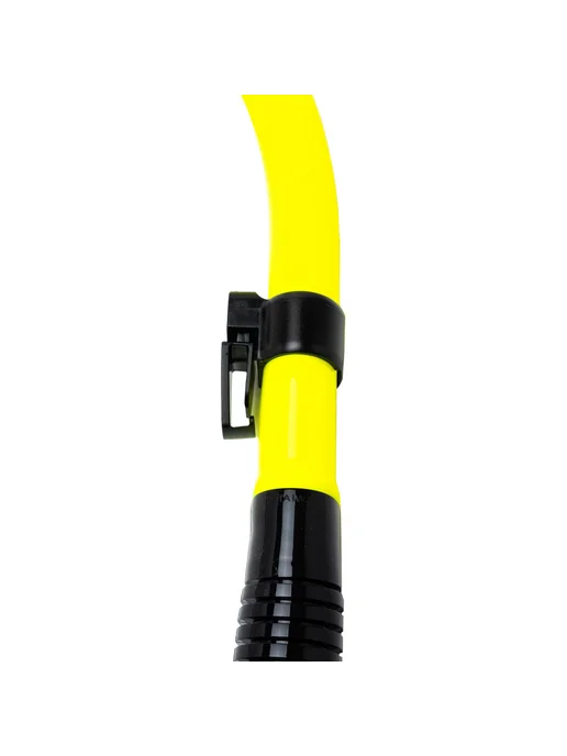 Марлин Трубка для плавания Marlin DRY LUX, neon yellow black, черный, фото 3