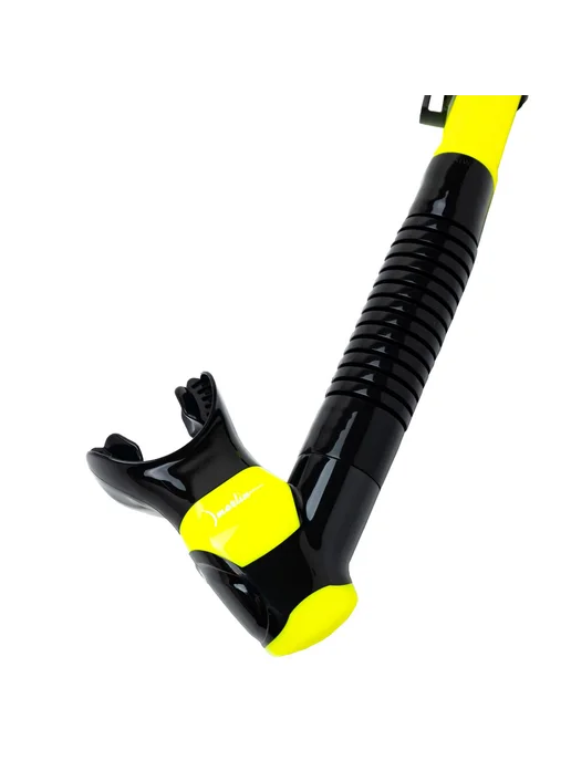 Марлин Трубка для плавания Marlin DRY LUX, neon yellow black, черный, фото 4