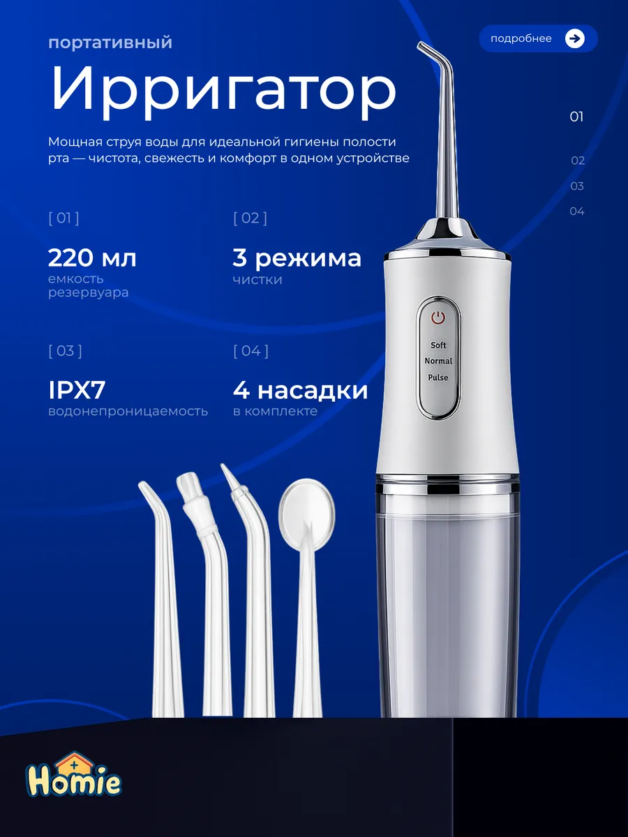 Ирригатор для зубов и десен портативный