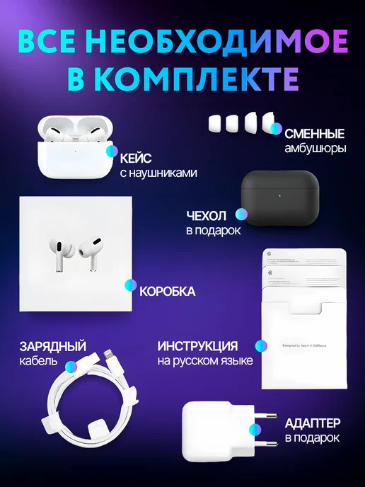 FaizFull Наушники беспроводные A.Pods PRO 2 для iPhone и Android, белый, фото 7
