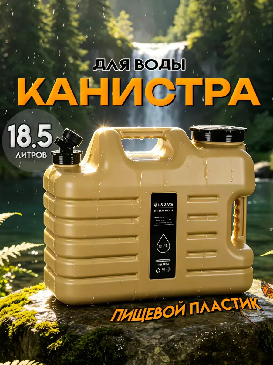 Канистра для воды (42х33х21см, 18.5л, 900г)