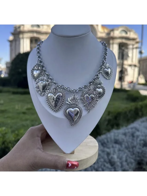 Многоцветный ретро-религиозный подвесник с множеством сердец…, белый, фото 4