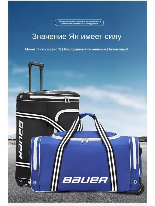 Хоккейный баул на колесах 75×36×38, 75x36, фото 4