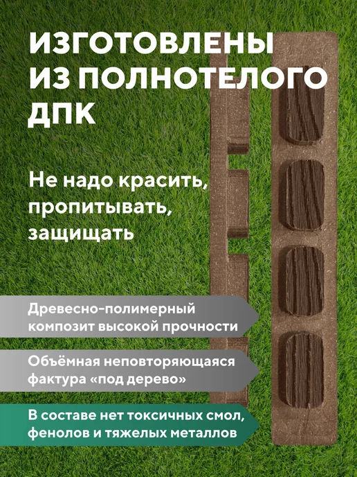 Мебель ДПК Заглушки террасной доски ДПК, Венге, комплект 12 шт, 12 шт, коричневый, фото 4