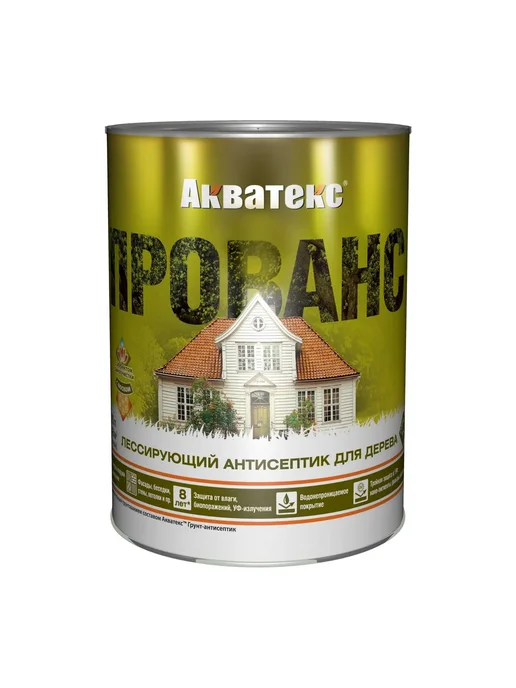 Акватекс Антисептик Прованс лессирующий, для дерева, орех (0,75л), 0,75 л, фото 2