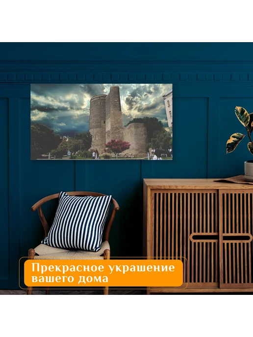 LotsPrints Картина "Архитектуры, баку, строительство" 75х40см, вариант, фото 3