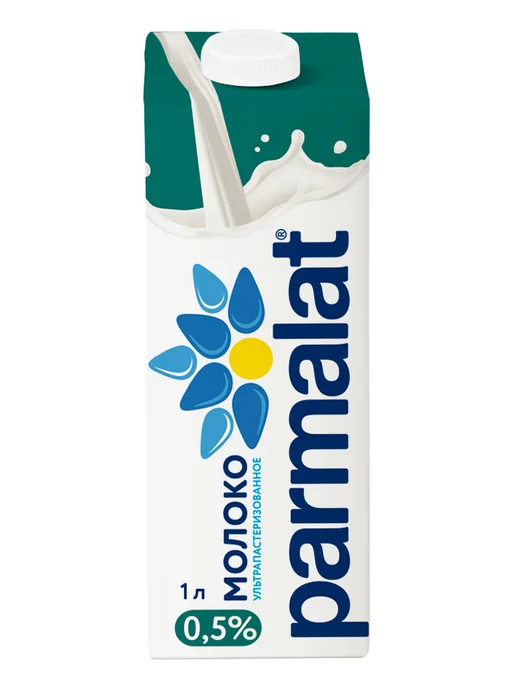 Parmalat Молоко ультрапастеризованное 0.5%, 1л, 1 л