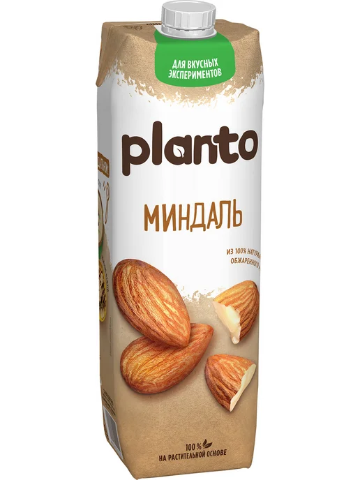 Растительный напиток миндальный 1,2% 1 л, Planto, 1 л