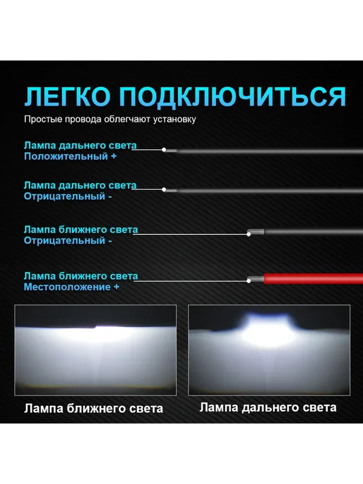 NLpearl Светодиодные би лед линзы в фары 3.0 bi led 12v 6000K, 2 шт, фото 8