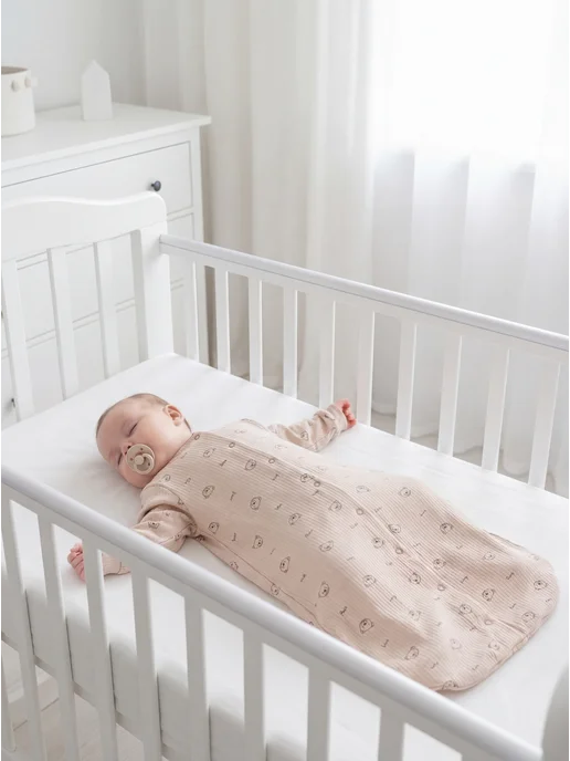 Lemony KIDS Спальный мешок для новорожденных малышей, бежевый, фото 4
