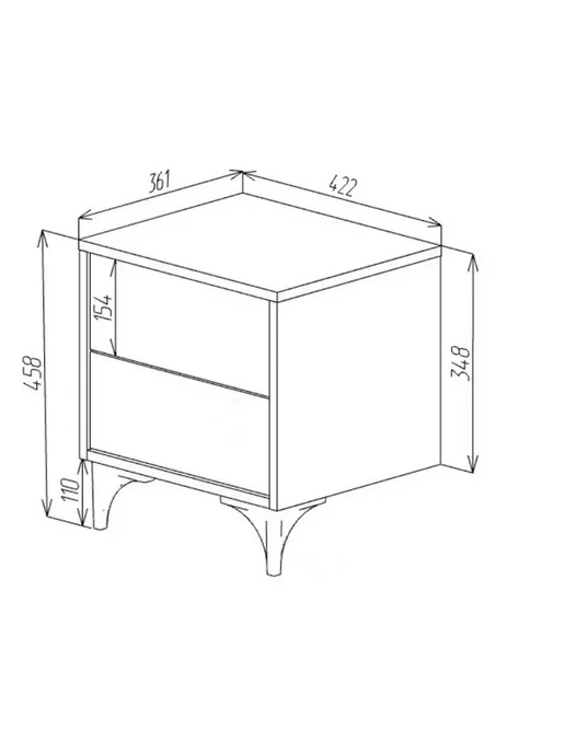 Тумба навесная с ножками с.серая, push-to-open, 42х36х46 см, 42x36x46 см, фото 4