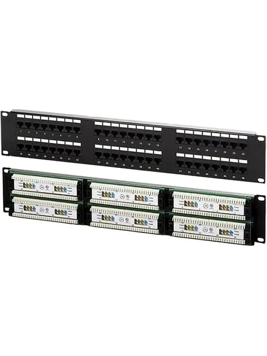 Патч-панель NM-PPU48C 19, кат. 5е, 2U, 48 портов UTP