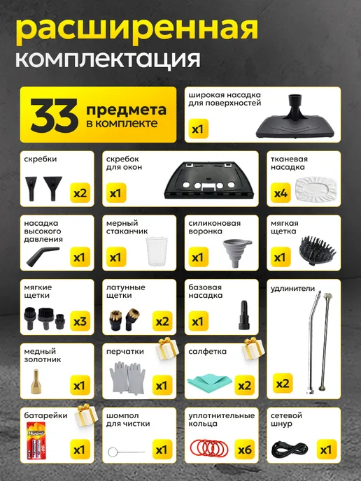 KitBee Мощный пароочиститель для уборки дома, парогенератор, черный, фото 2