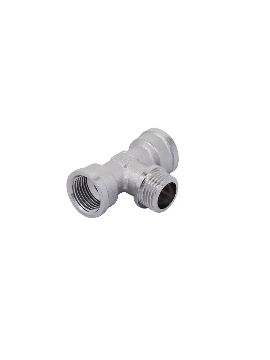 Тройник никелированный 1/2ш*1/2ш*1/2г (ZEISSLER)