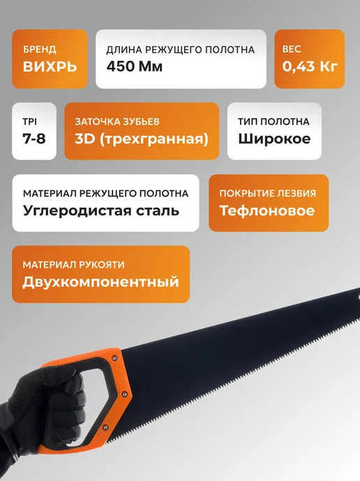 Ножовка по дереву ручная — фото 2