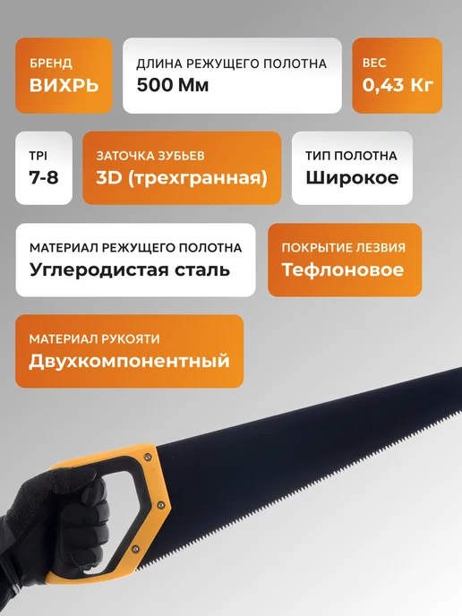 Ножовка по дереву ручная — фото 2