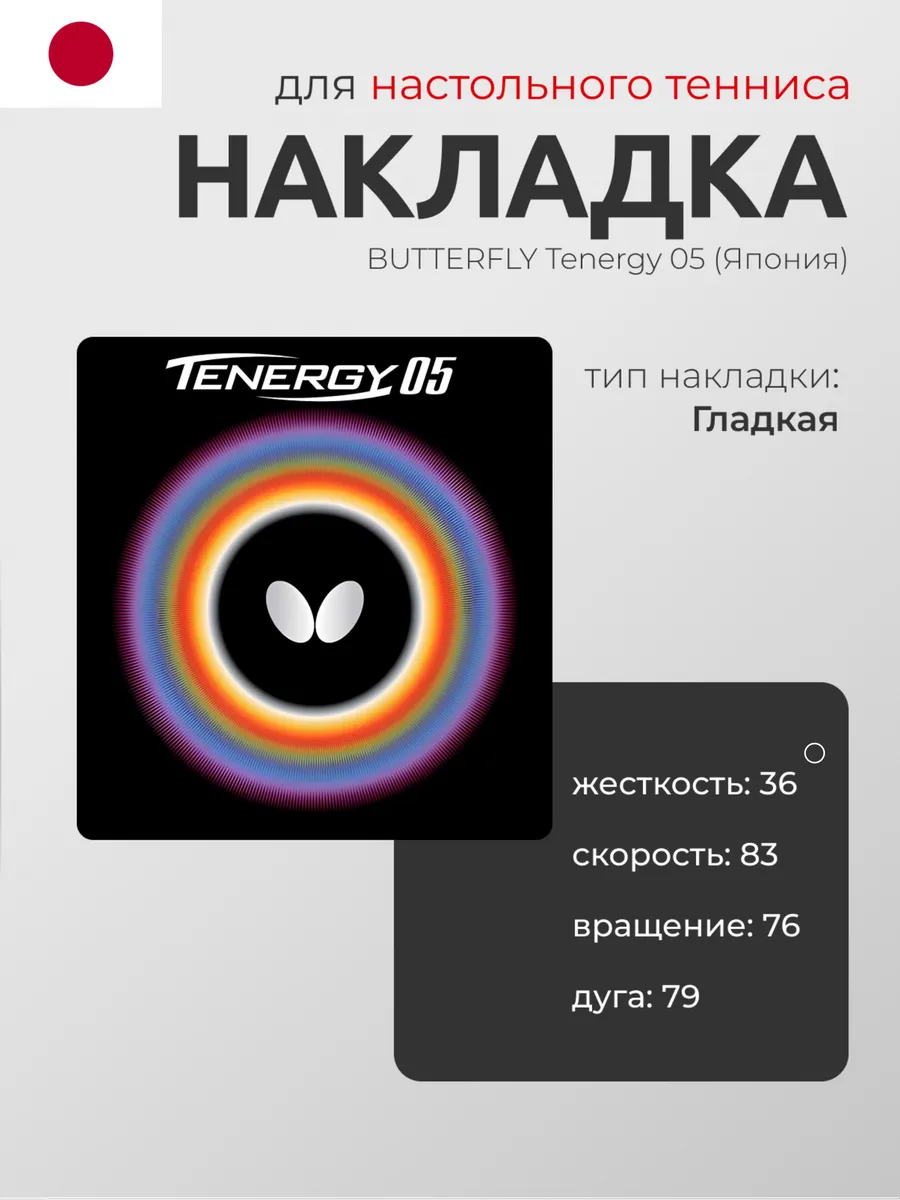 Накладка для ракетки Butterfly Tenergy 05; 2,1мм