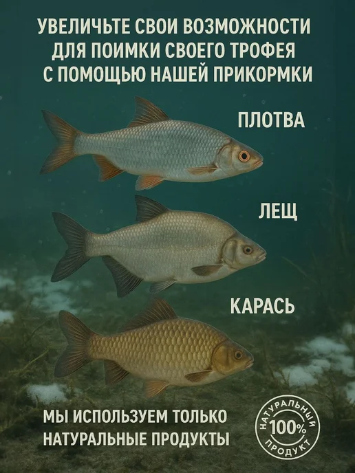 SHARIPHOME Зимняя прикормка для рыбалки готовая универсальная, вариант, фото 2