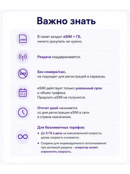WoW eSIM Камбоджа eSIM-карта Интернет 4 ГБ на 3 дня, 4 ГБ, фото 5